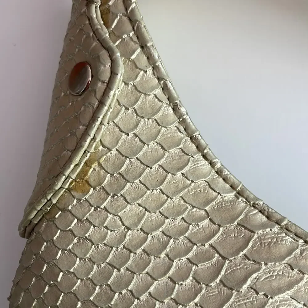 Devi Kroell for Target Hobo Handbag in Gold‎ Faux Snakeskin Metallic Ltd Edtn